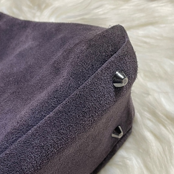 Via Spiga Purple Suede Leather Shoulder Bag #H-7 - Picture 12 of 12